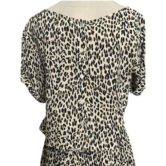 Obey animal print short sleeves mini dress M - Picture 7 of 16